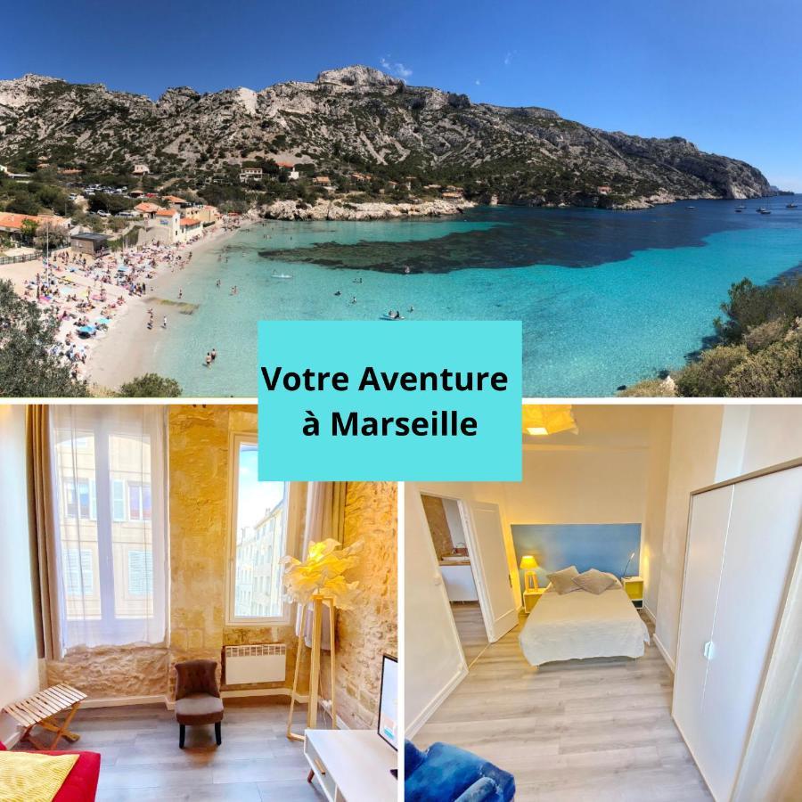 Vieux Port Proximite Panier Clim Central Cachet Marseille Bagian luar foto