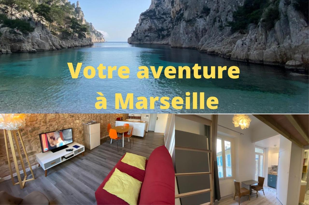 Vieux Port Proximite Panier Clim Central Cachet Marseille Bagian luar foto